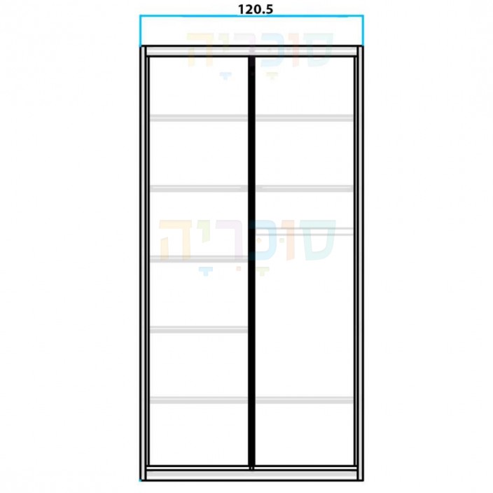 ארון הזזה עם 4  מגירות חיצונית פרמיום רוחב מ 120 ס"מ עד 2 מטר