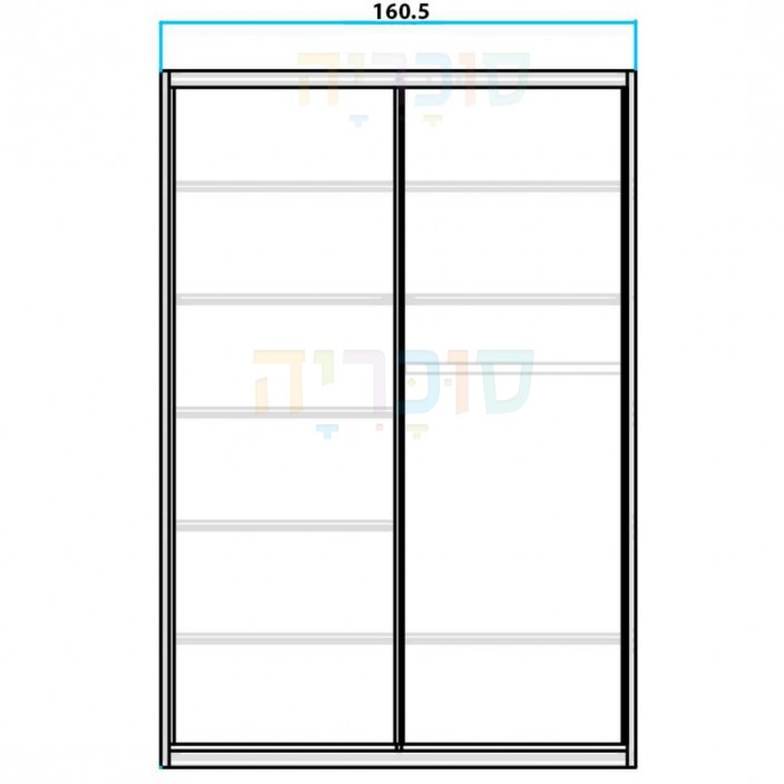 ארון הזזה עם 4  מגירות חיצונית פרמיום רוחב מ 120 ס"מ עד 2 מטר